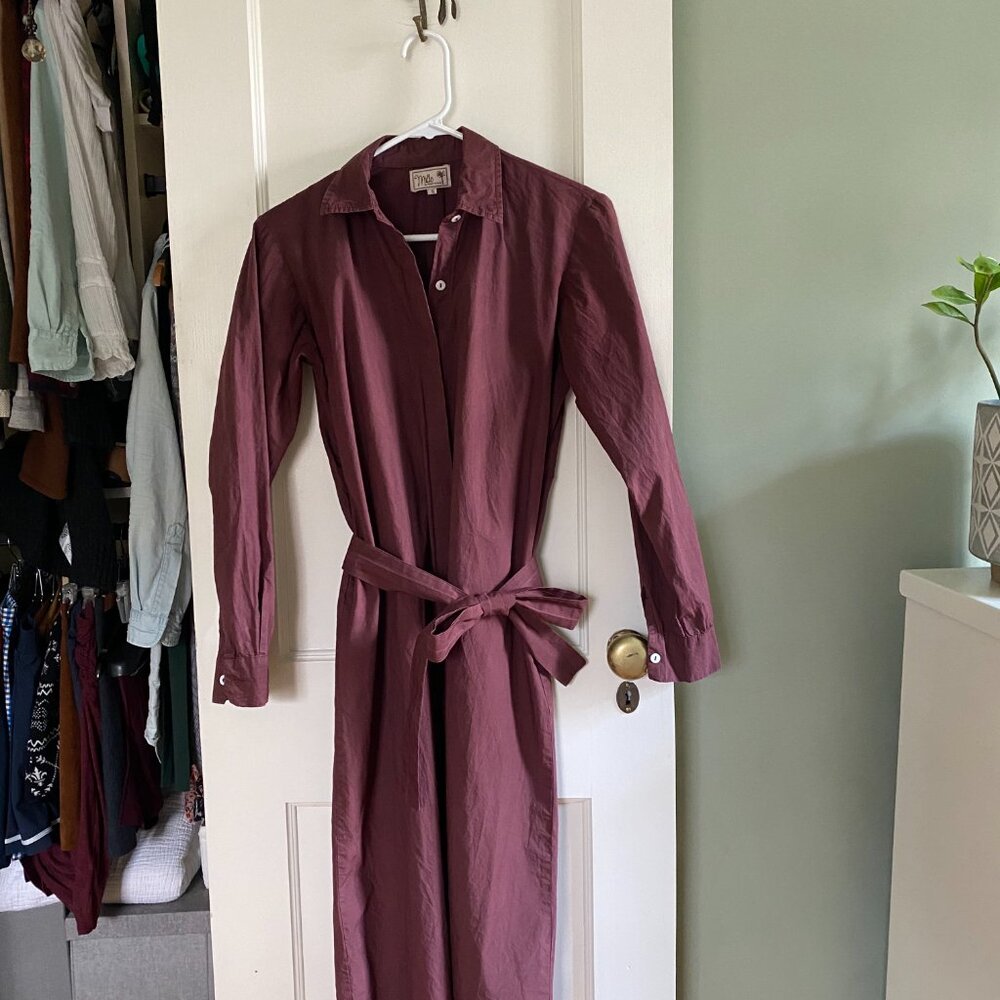 Mille Burgundy Shirt Dress View 5